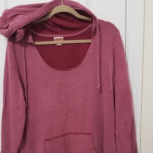 Heathered red hoodie